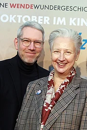 Portr&auml;tfoto von Beate V&ouml;lcker und Peter Palatsik, aufgenommen auf der Leipzig Premiere von FRITZI - EINE WENDEWUNDERGESCHICHTE von Anja Jungnickel