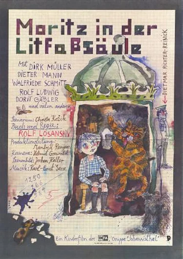 Plakat zu Moritz in der Litfaßsäule