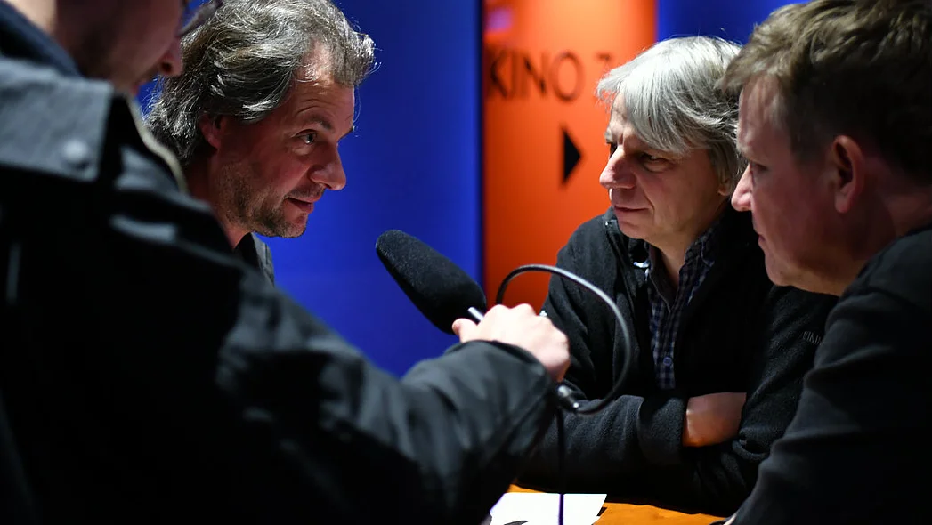 Der Redakteur des Kongressradios im Gespr&auml;ch mit Andreas Dresen und Justus von Dohn&aacute;nyi