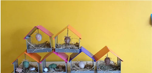 Gestaltung von Dekoeiern zum Film "G&uuml;vercin"