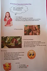 Steckbrief zur Filmprotagonistin auf Englisch