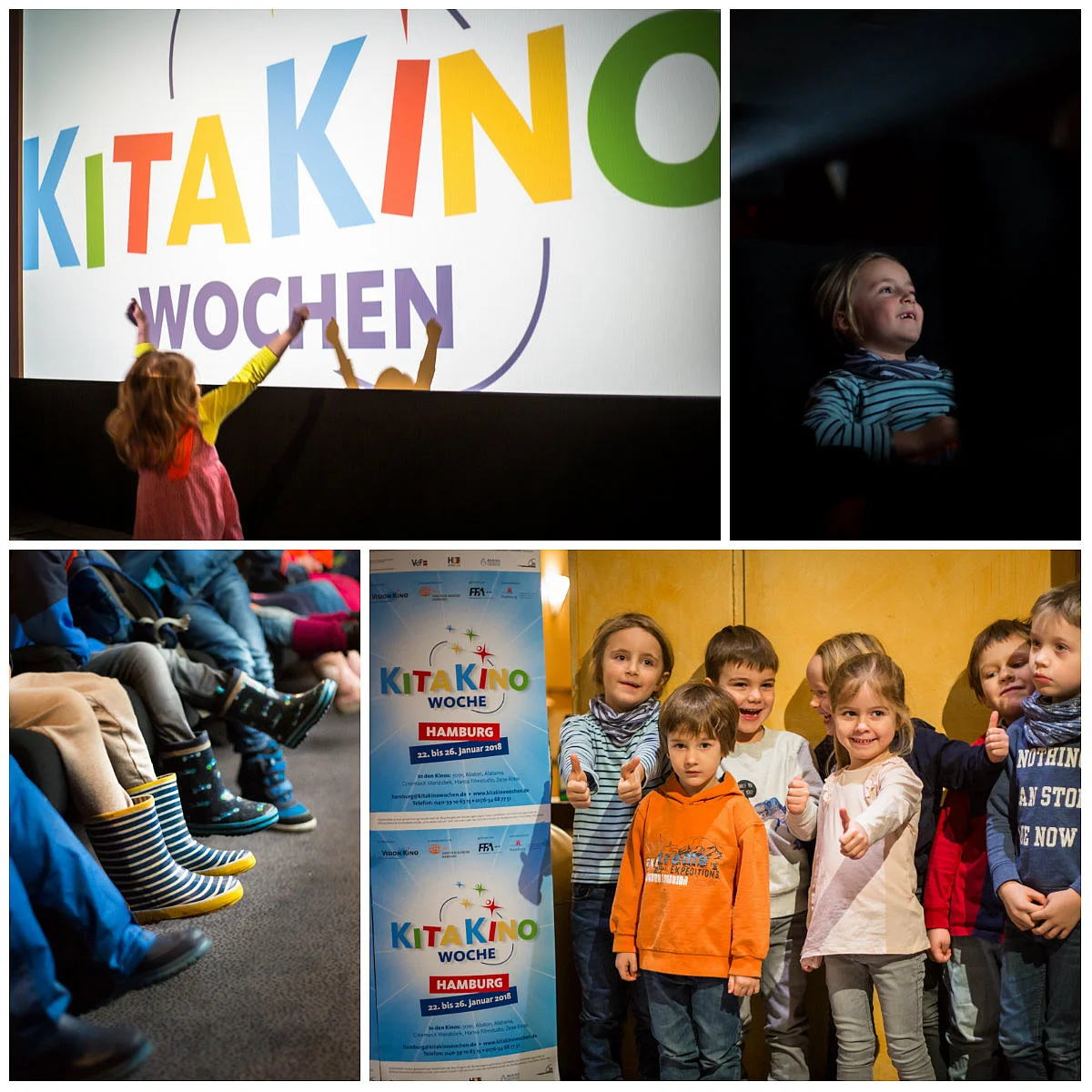Verschiedene Fotos von der Er&ouml;ffnung der KitaKinoWoche