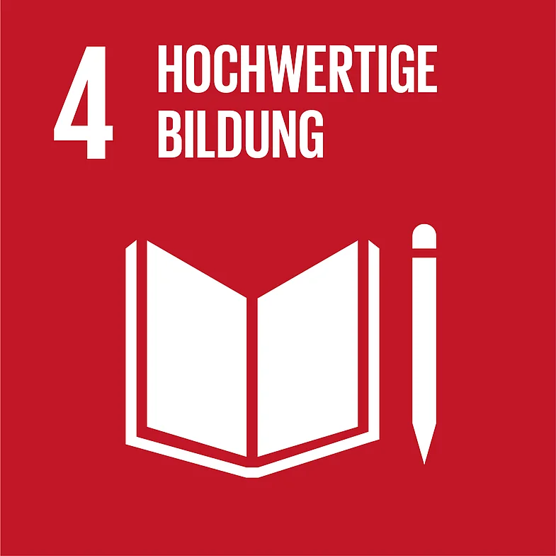 Icon Ziel 4 f&uuml;r nachhaltige Entwicklung: Hochwertige Bildung