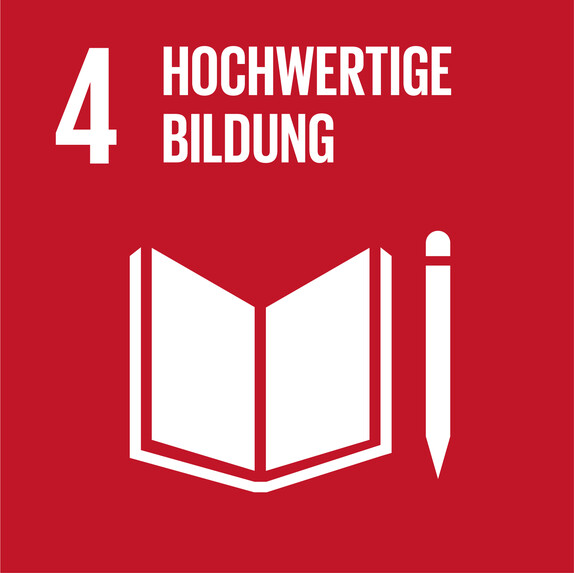 Icon Ziel 4 für nachhaltige Entwicklung: Hochwertige Bildung