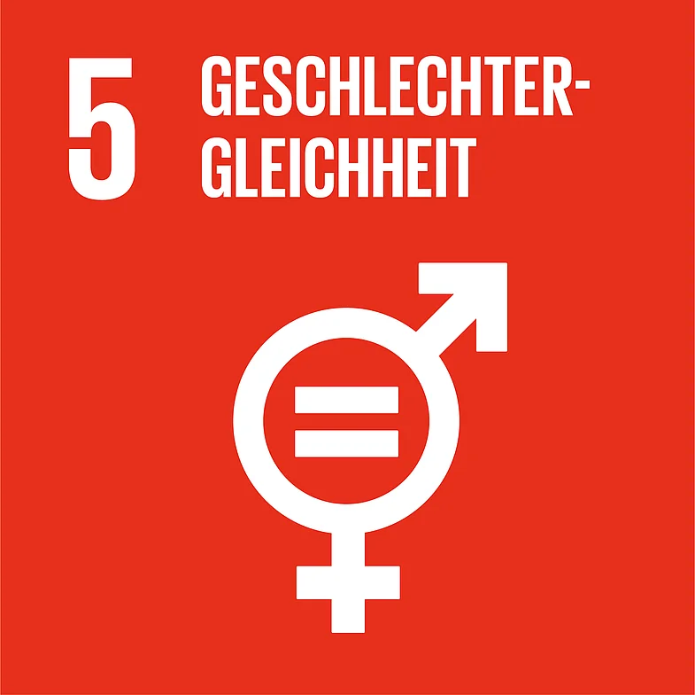 Icon Ziel 5 f&uuml;r nachhaltige Entwicklung: Geschlechtergerechtigkeit