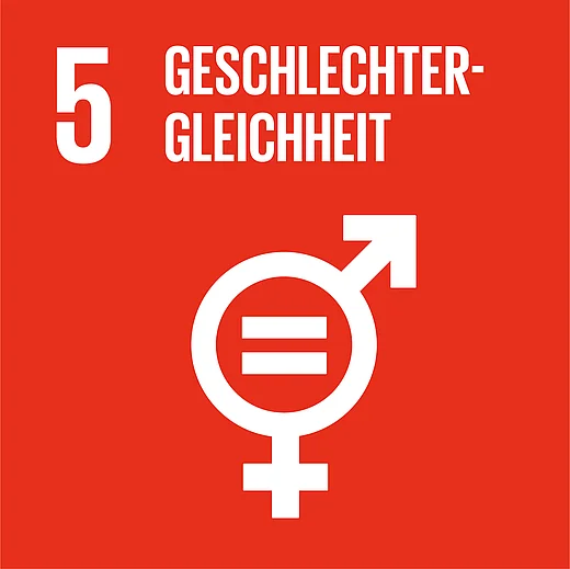 Icon Ziel 5 f&uuml;r nachhaltige Entwicklung: Geschlechtergerechtigkeit