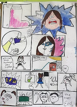 Superheldencomic in englischer Sprache