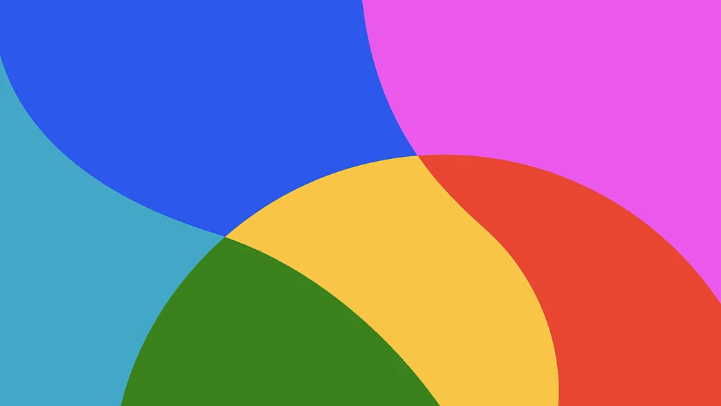 Bunte Formen aus dem Logo