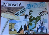 Collage mit Fotos und Text zum Thema Umweltzerst&ouml;rung