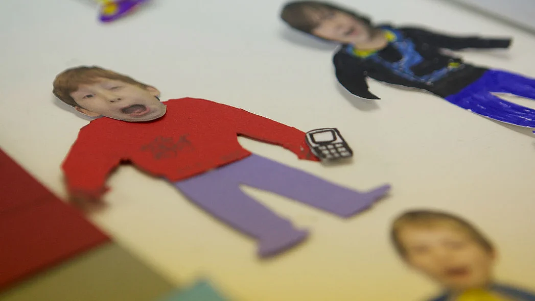 Bild aus einer Trickbox mit Legetrick-Figur