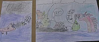 Gezeichneter Comic zu "Die unglaubliche Geschichte von der Riesenbirne"
