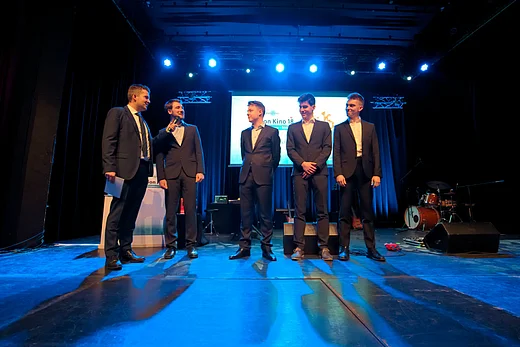 Tim Gailus mit der Band Funk Fragment auf der B&uuml;hne