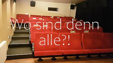 Anblick eines leeren Kinosaals