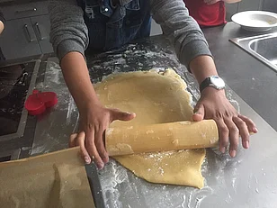 Vorbereitungen f&uuml;r das Kekse Backen