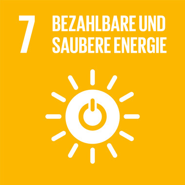 Icon Ziel 7 für nachhaltige Entwicklung: Bezahlbare und saubere Energie