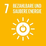 Icon Ziel 7 f&uuml;r nachhaltige Entwicklung: Bezahlbare und saubere Energie