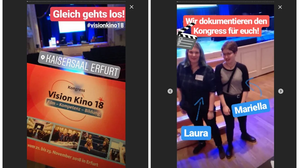 Kollage der Instagram-Bilder und ihrer Macherinnen
