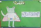 Superheldbeschreibung "Superfrog" in englischer Sprache
