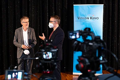 Frank V&ouml;lkert, stellvertretender Vorstand der FFA und Leopold Gr&uuml;n